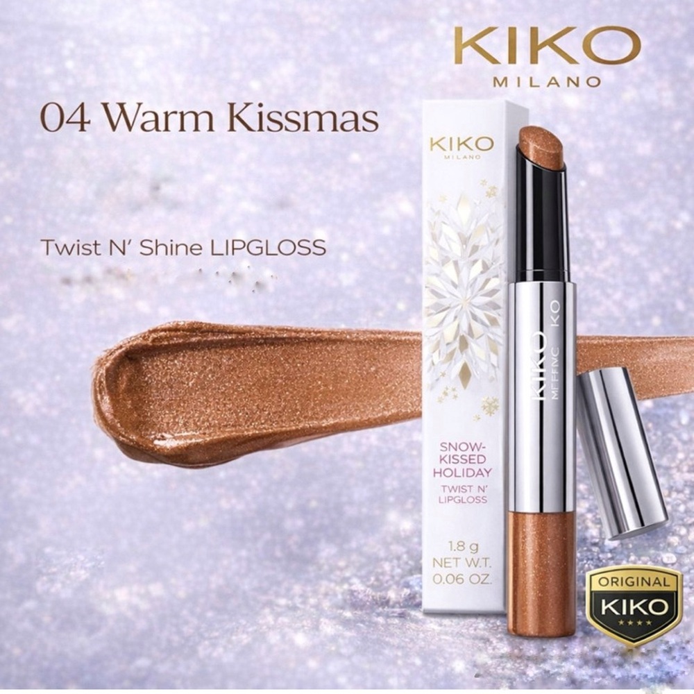 KIKO Milano Limited Edition Snow-kissed Twist N Shine LipGloss 04 Warm Kissmas
